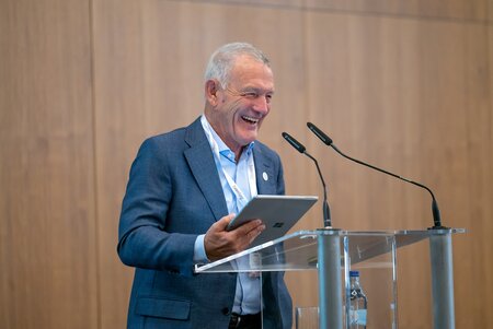 Man speaking at an event